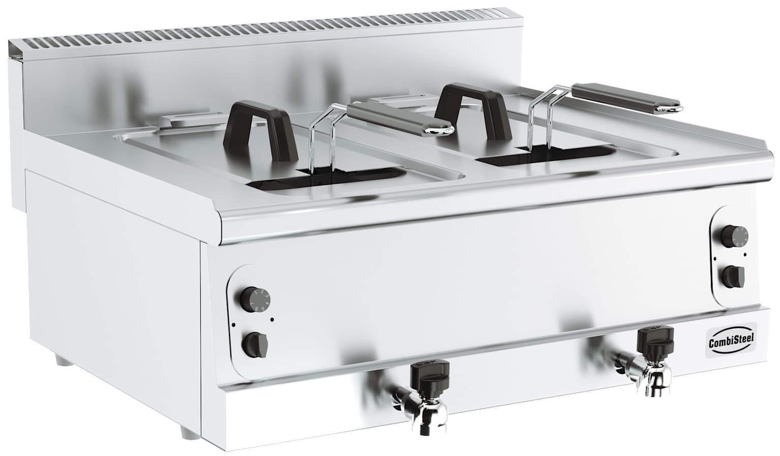 Friteuse A Gaz. 2×8 L Attention, Largeur 800 MM - Combisteel
