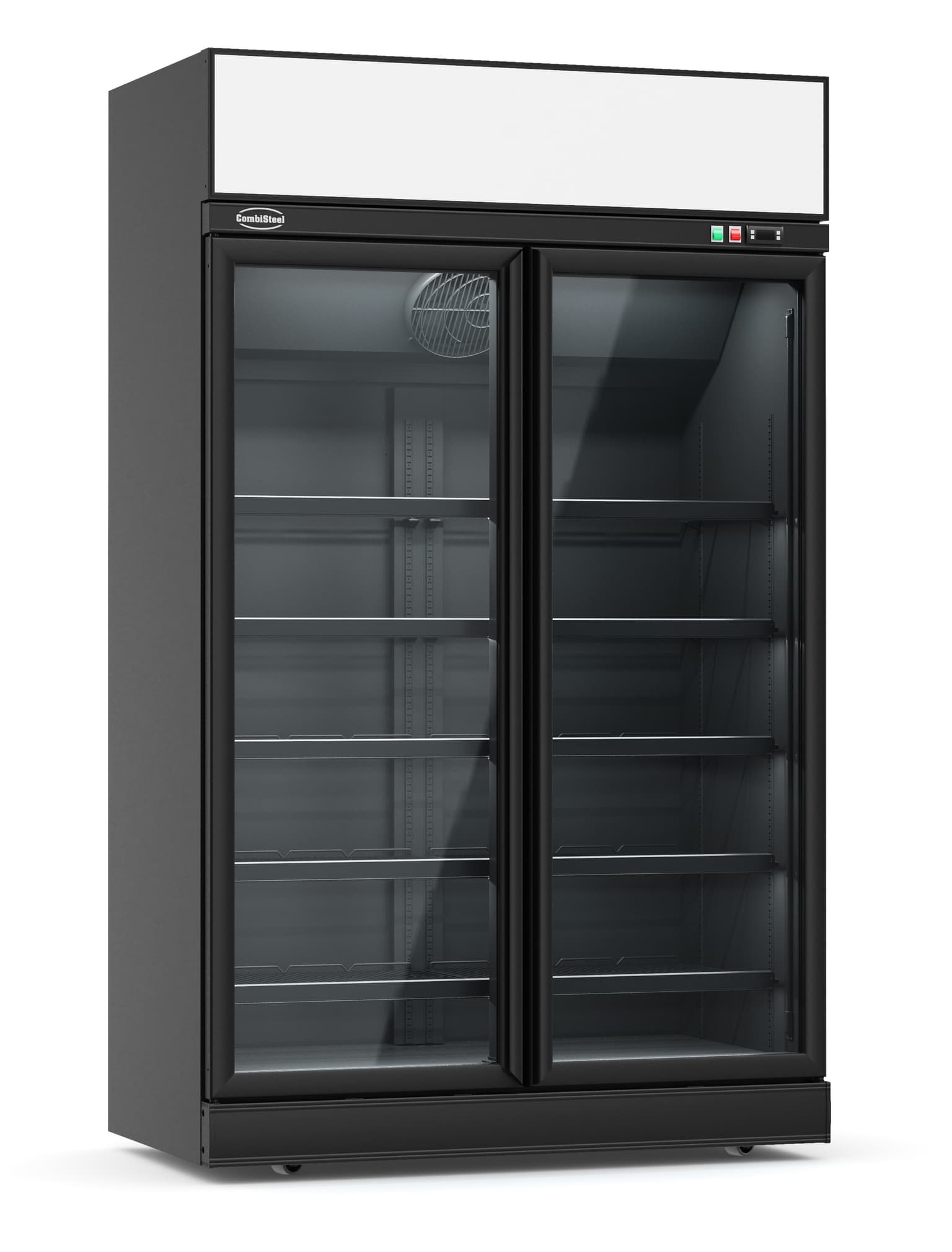 Congélateur 2 Portes En Verre Noir Ins-1000f Bl 960 L - Combisteel