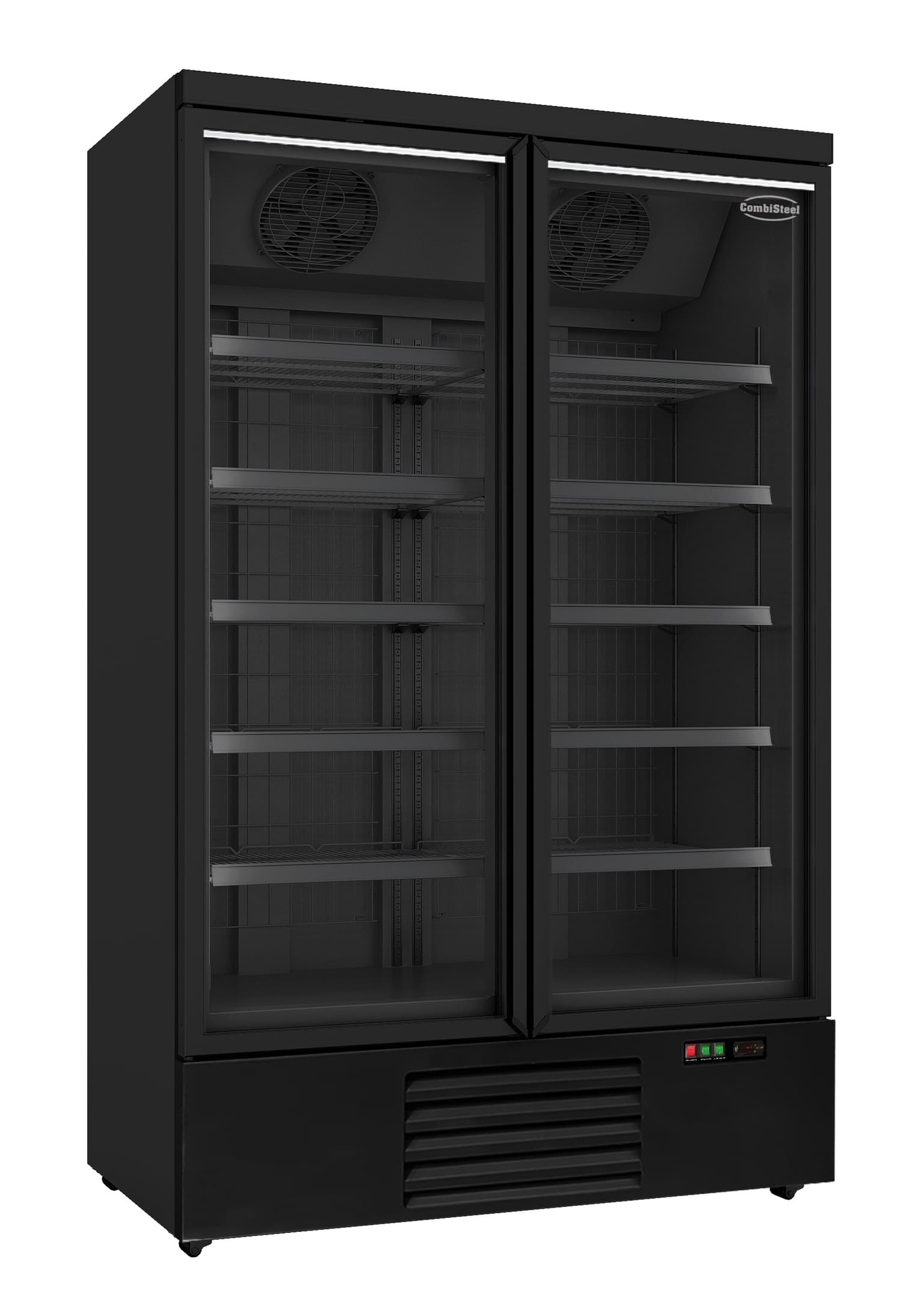 Congélateur 2 Portes En Verre Noir Jde-1000f Bl 1000 L - Combisteel