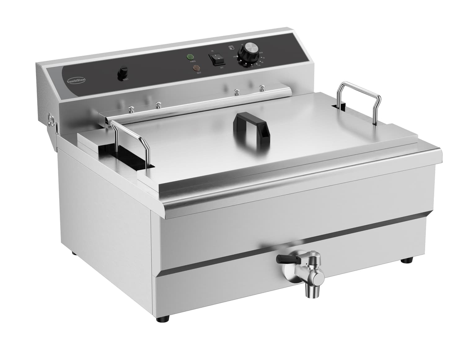 Friteuse Posable Électrique 25 L - Avec Robinet DE Vidange 6 KW - Combisteel