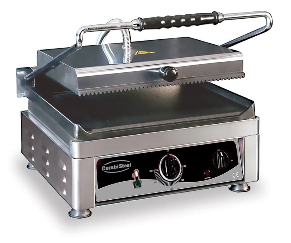 Grille DE Contact Panini Lisse/Rainuré 2,5 KW - Combisteel