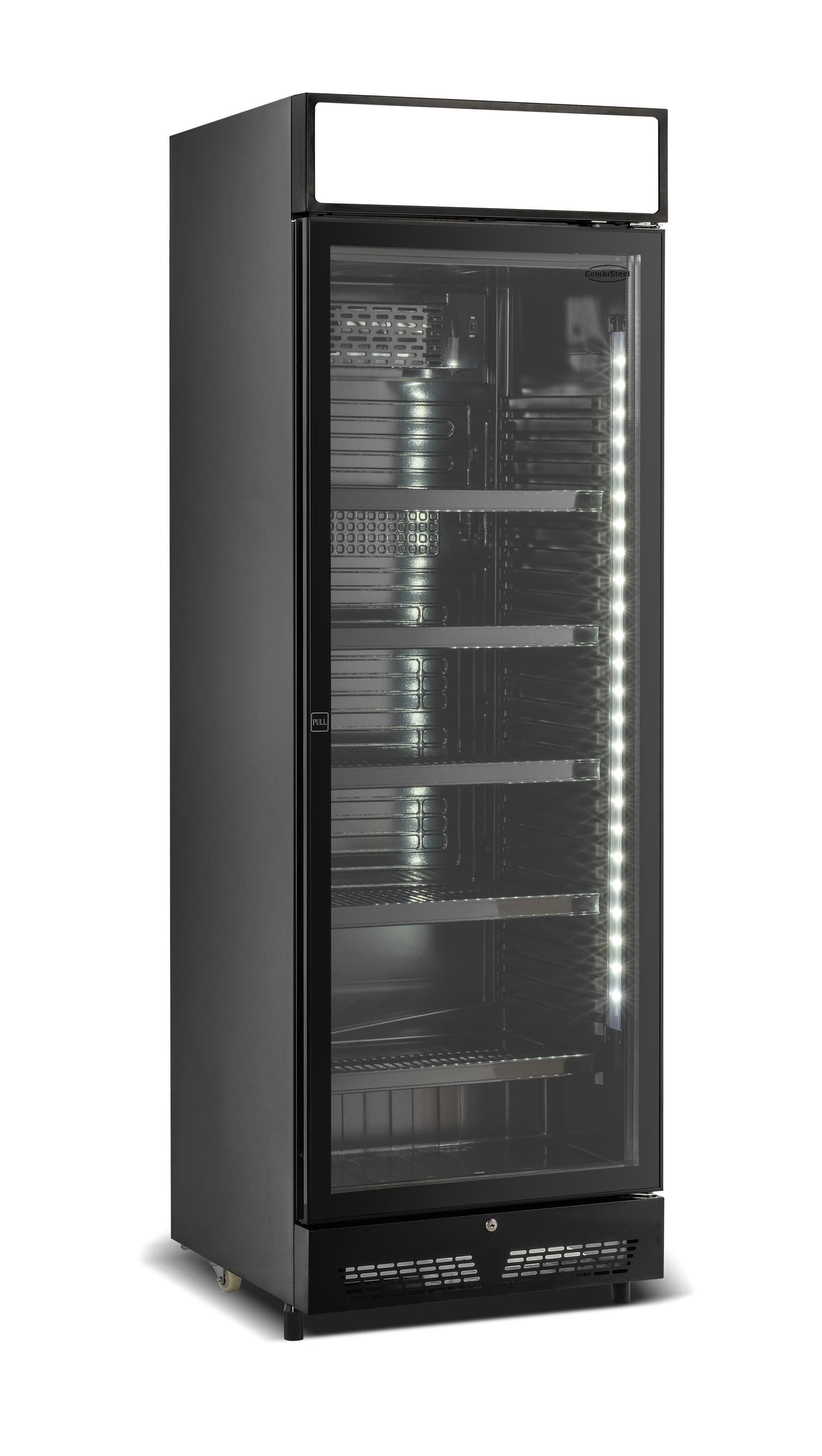 Réfrigérateur 1 Porte En Verre Noir Avec Canopy Sve-450 Blc 400 L - Combisteel