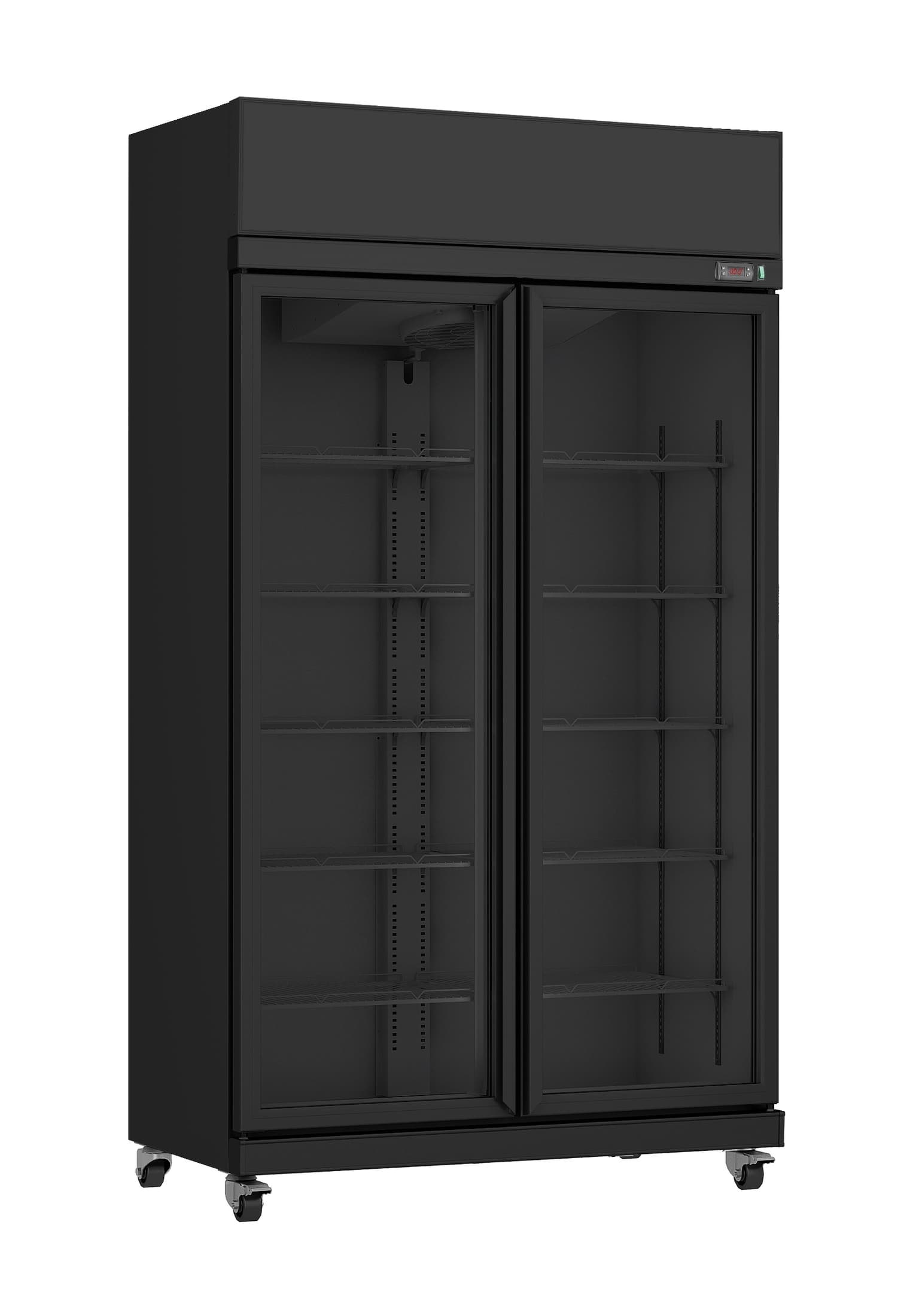 Réfrigérateur 2 Portes En Verre Noir IRM-770 Bl 580 L - Combisteel