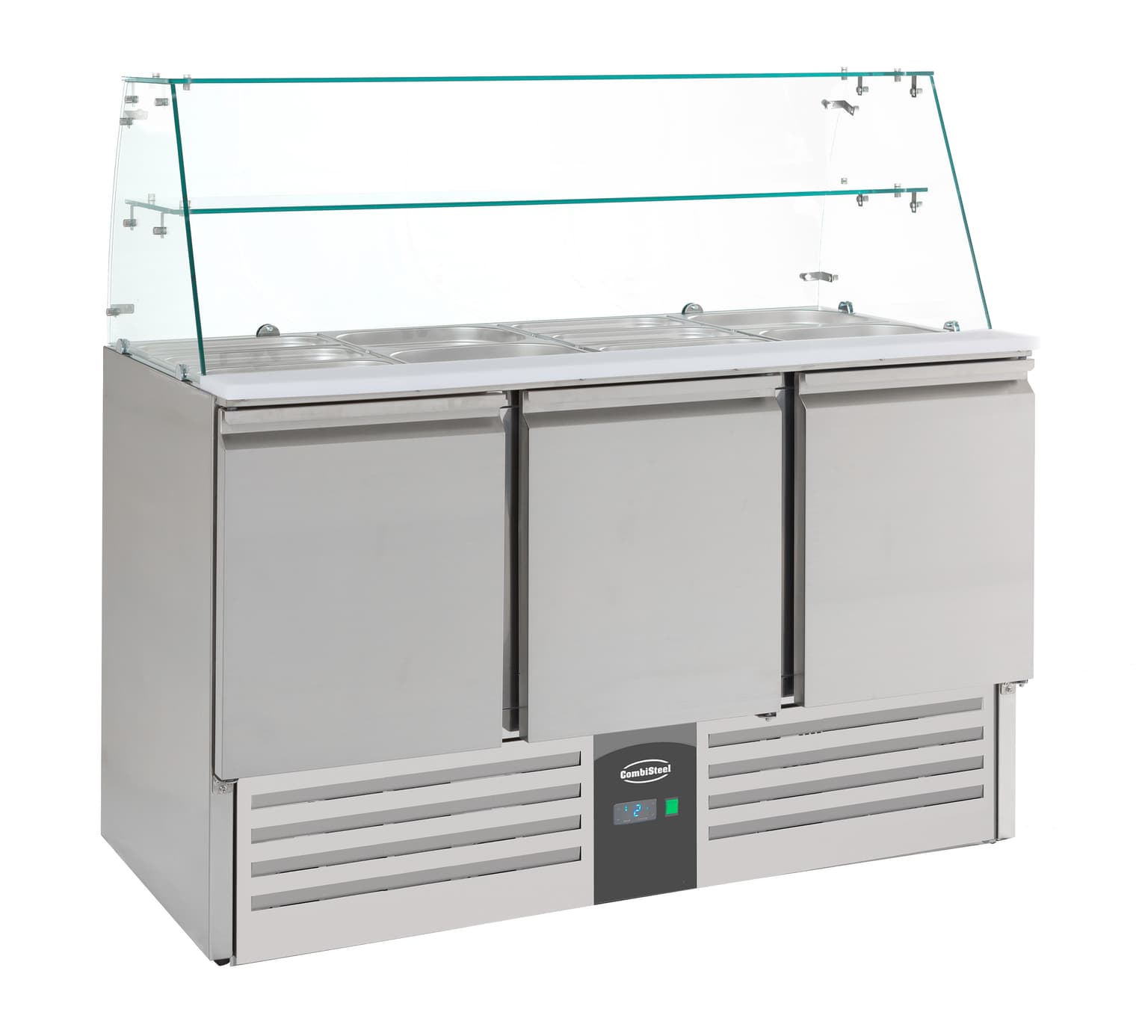 Saladette Réfrigéree Avec Verre 3 Portes 368 L - Combisteel