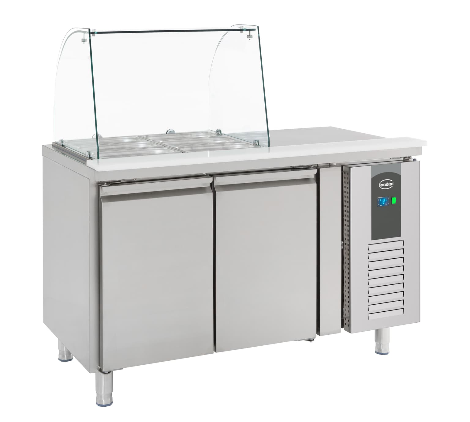 Table Réfrigérée Avec Verre 2 Portes 314 L - Combisteel