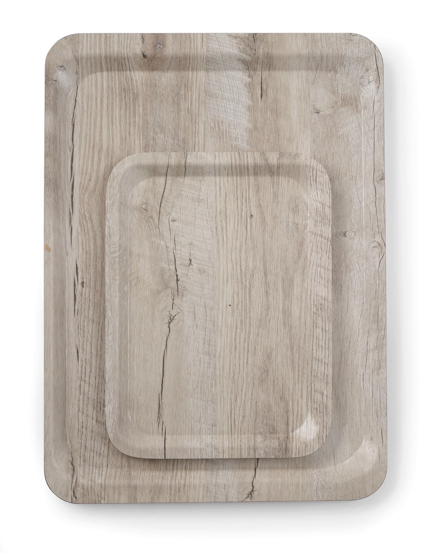 Plateau de service en mélamine avec imprimé bois — Bois clair · 240x340