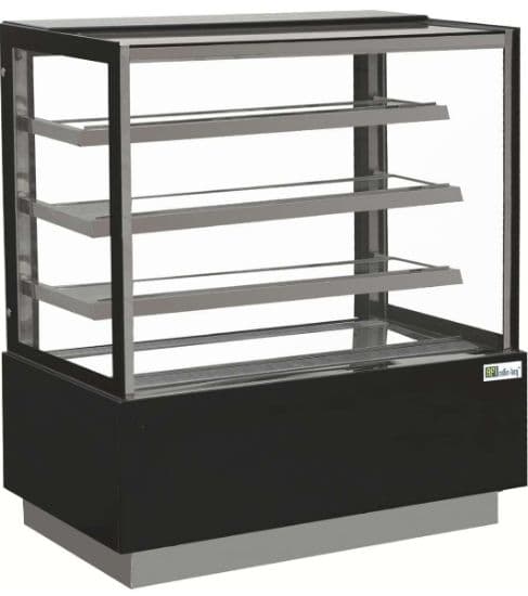 Vitrine Pâtisserie - Vitrage Droit - 3 Étagères - 790 L (Eden700)
