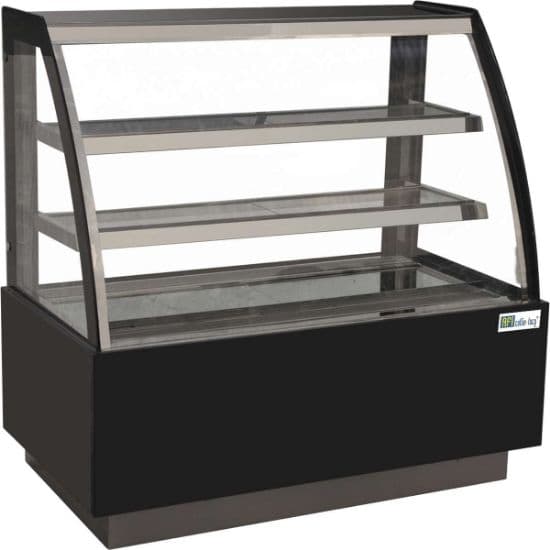 Vitrine Pâtisserie - Vitrage Bombé - 2 Étagères - 235 L (Oasis40)