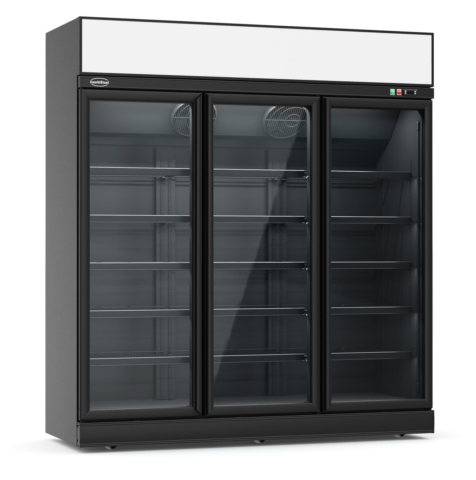 Congélateur 3 Portes En Verre Noir Ins-1530f Bl - Combisteel — visuel 1
