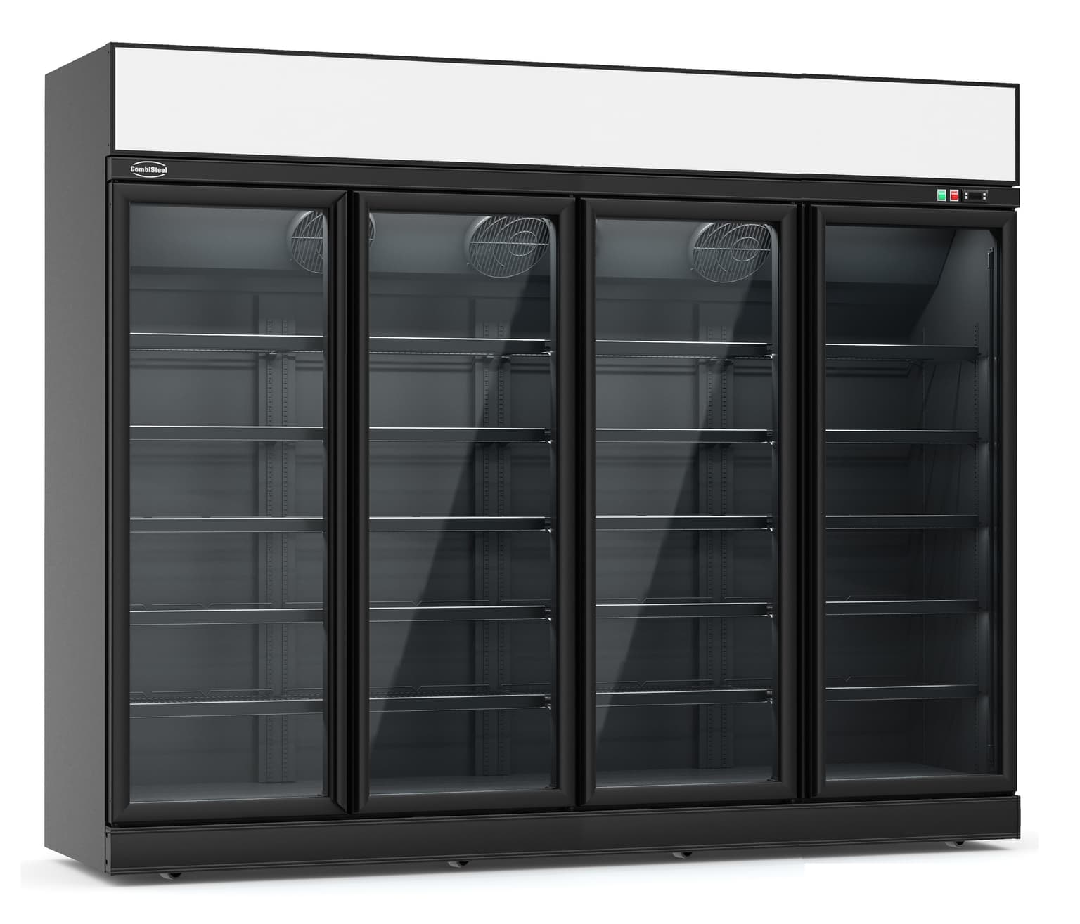 Congélateur 4 Portes En Verre Noir Ins-2060f Bl - Combisteel — visuel 1
