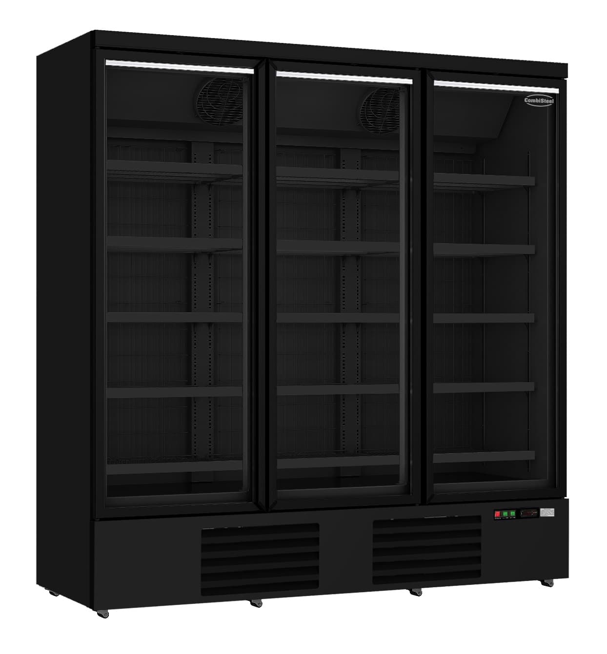 Congélateur 3 Portes En Verre Noir Jde-1530f Bl - Combisteel — visuel 1
