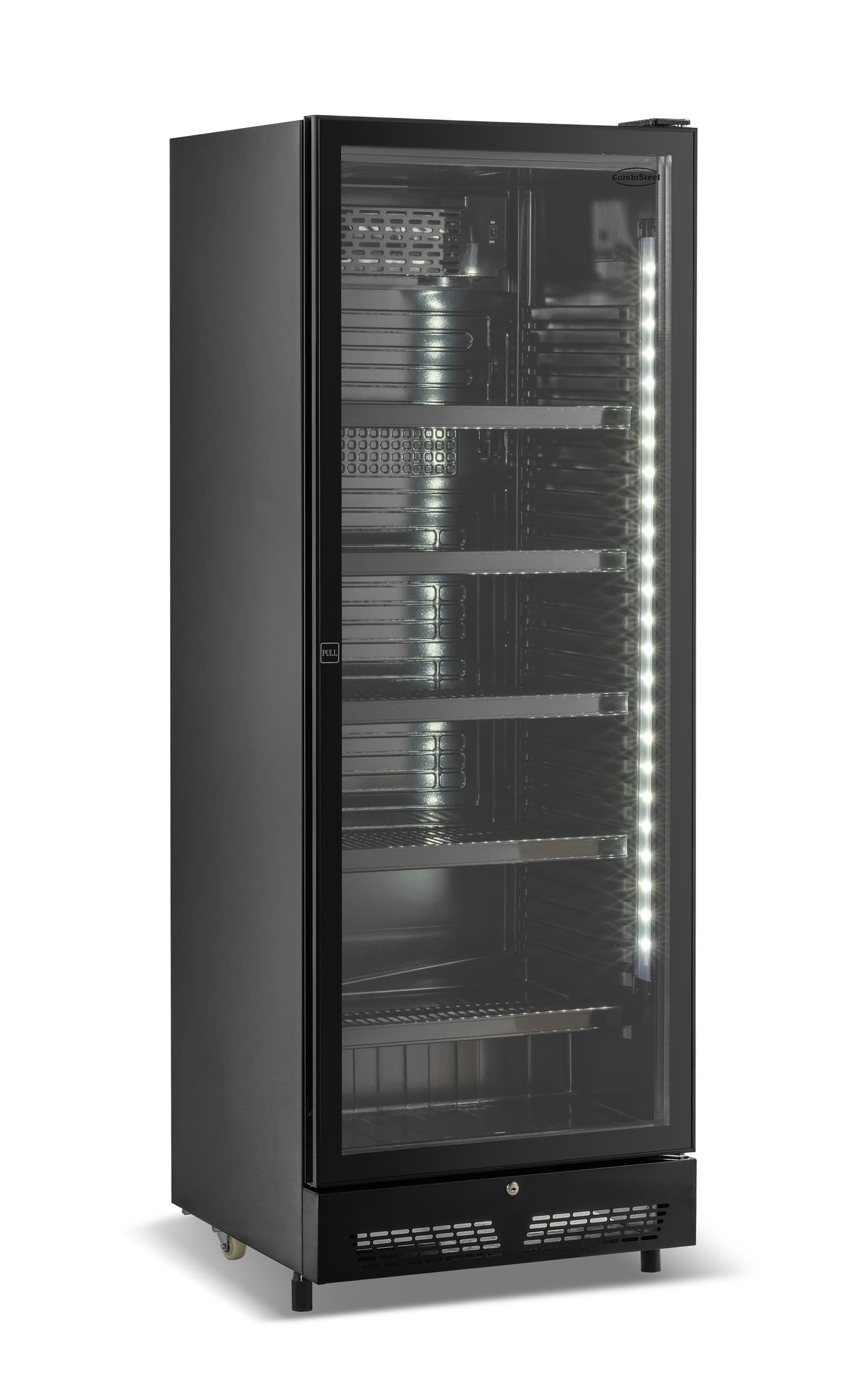 Réfrigérateur 1 Porte En Verre Noir Sve-450 Bl - Combisteel — visuel 1