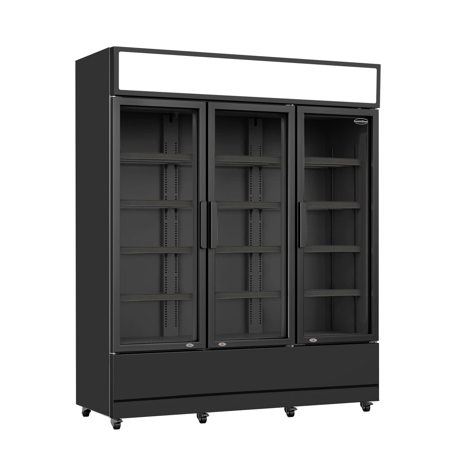 Réfrigérateur 3 Portes En Verre Noir FCU-1200 Bl - Combisteel — visuel 1